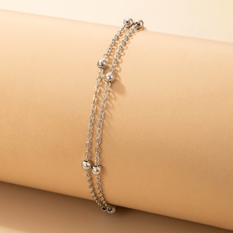 Simple Versatile Round Beads Chain Design Personality Bracelets