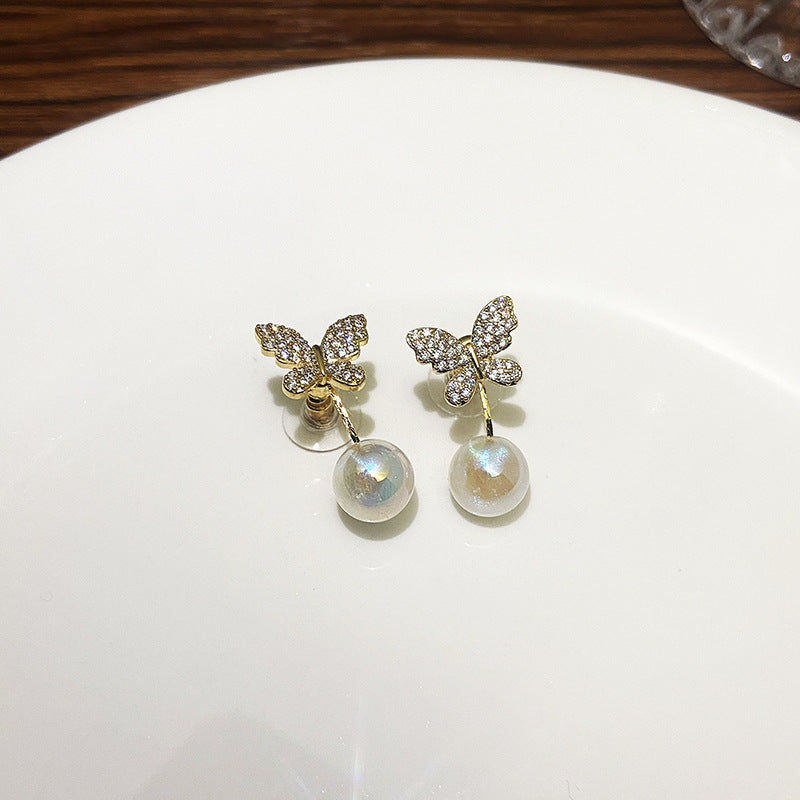 Butterfly Mermaid Female Personality Simple High Earrings