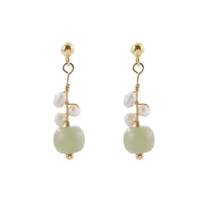 Women's Freshwater Pearl Winding For Trendy Elegant Earrings
