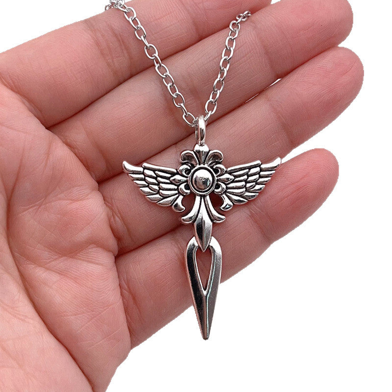 Alloy Decoration Cross Clothing Material Dark Necklace