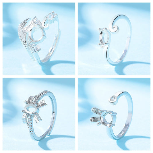 Women's Open Setting Empty Holder Inset More Sizes Imitation Rings