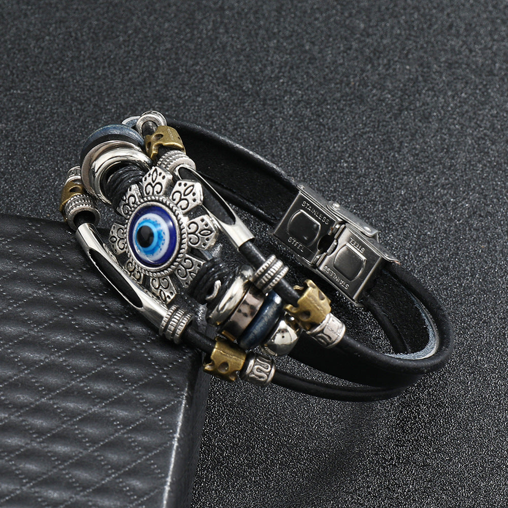 Men's Eyes Alloy Accessories Stainless Steel Buckle Devil's Eye Bracelets