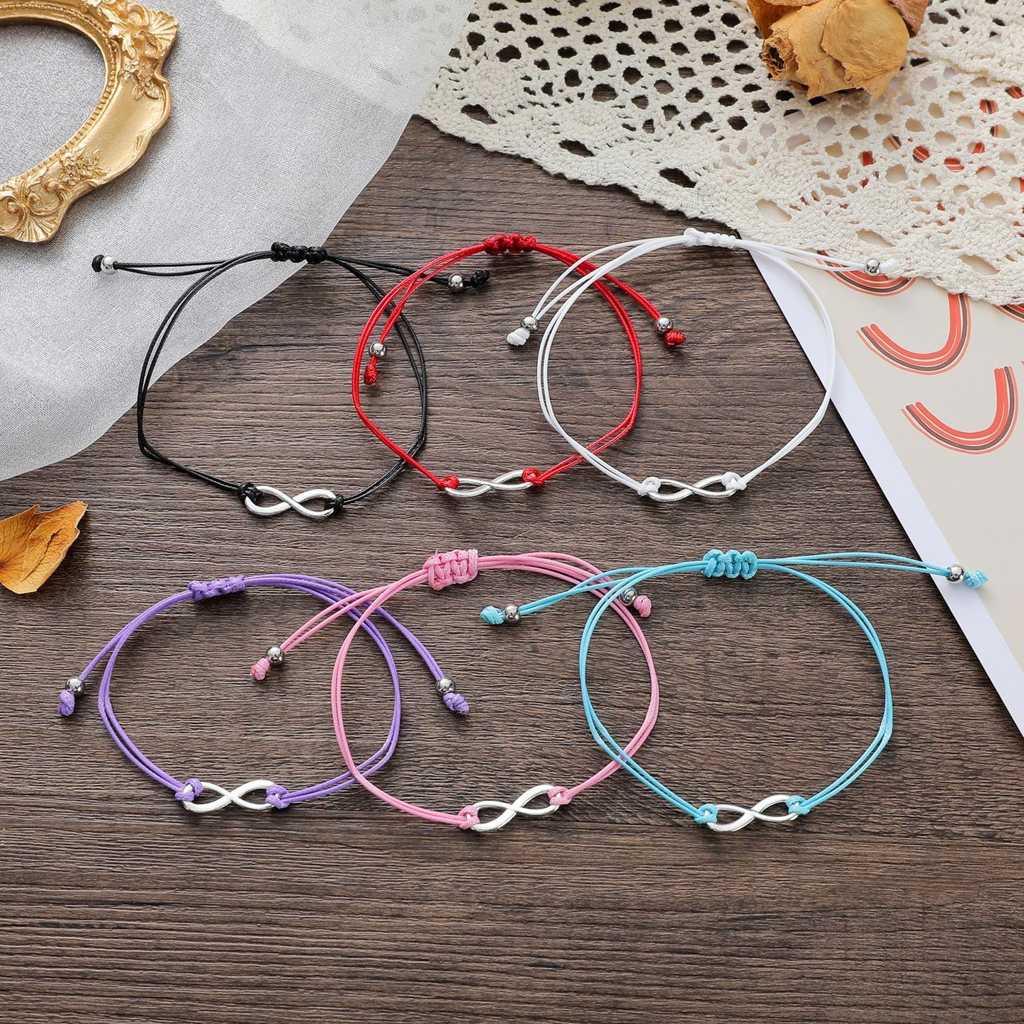 School Card Fashion Simple Alloy Woven Bracelets