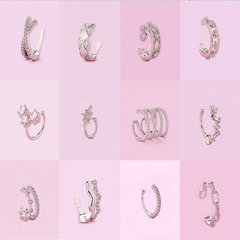 No Pierced Female Elegant Personality Diamond Simple Ear Clip