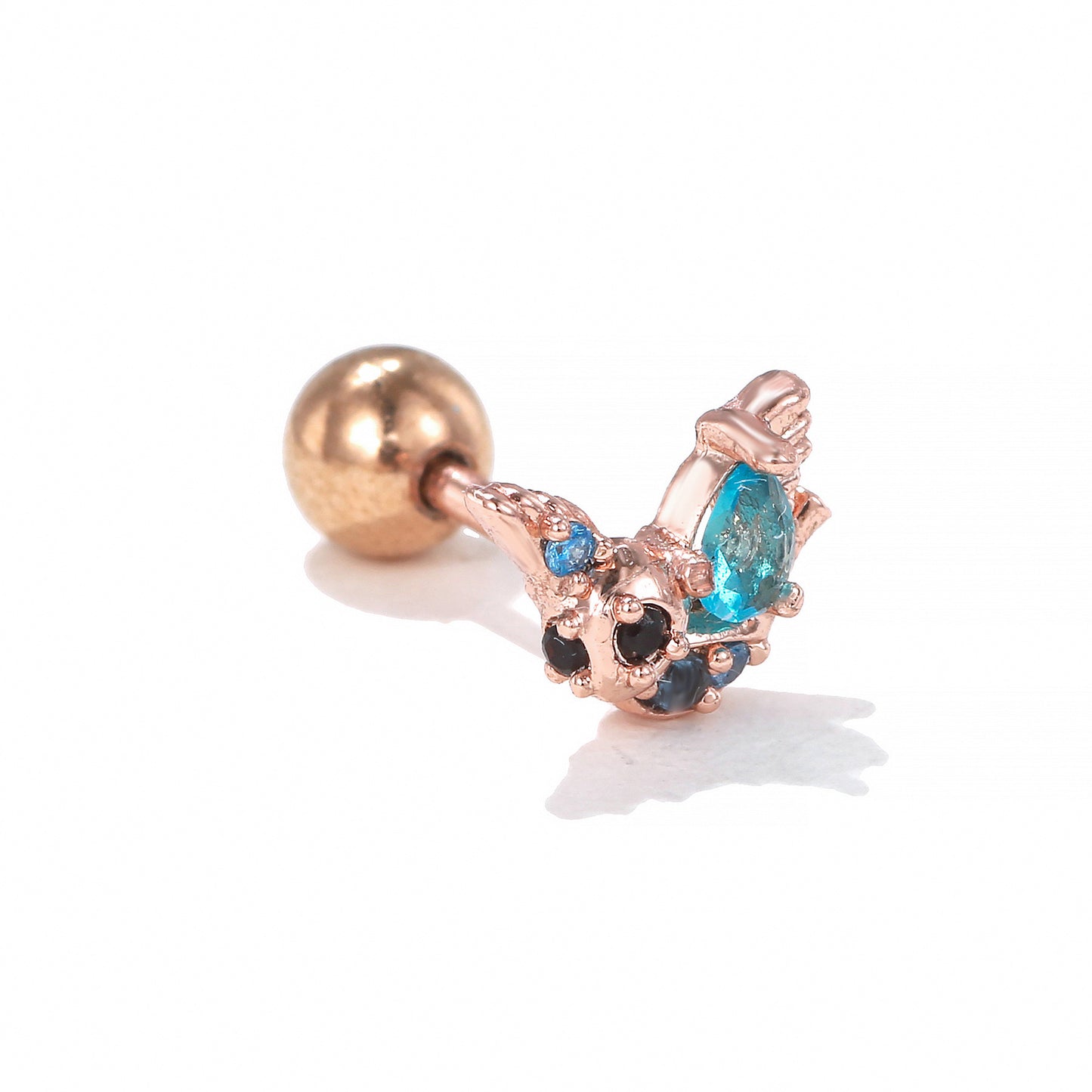 Color Zircon Ear Bone Light Luxury Cartoon Princess Earrings