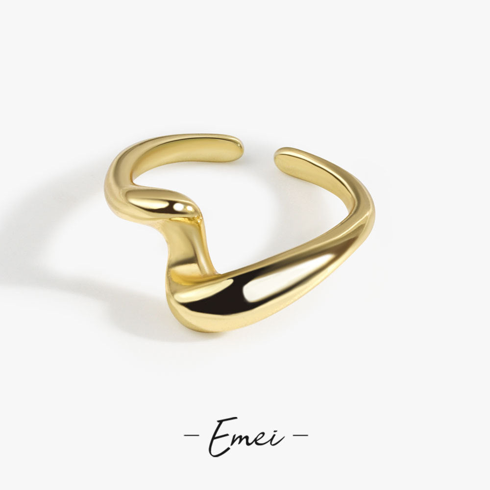 Fashion Geometric Arc Opening Female Trendy Rings