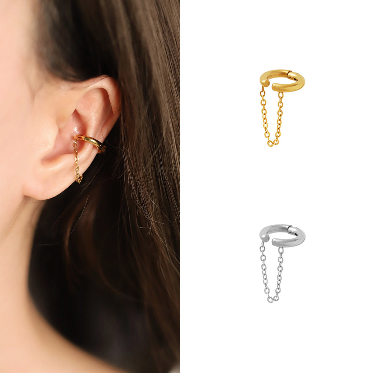 Women's & Men's Tassel Neutral Retro Style Wearable Titanium Ear Clip
