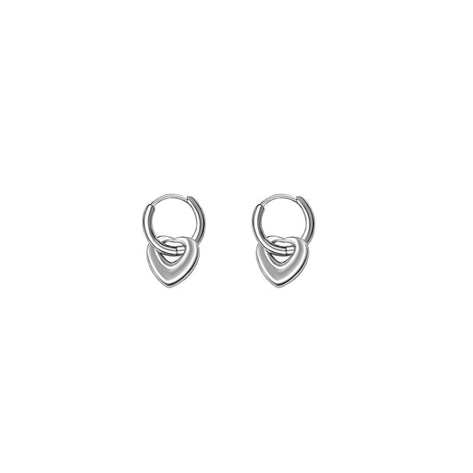 Women's Glossy Love Heart One Style For Earrings