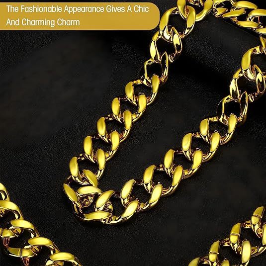Gold Chain Big Exaggerated Super Thick Plastic Live Performance Necklaces
