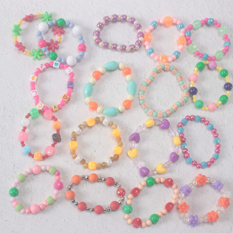 Bracelets féminins en perles de papillon en verre de cristal pour enfants