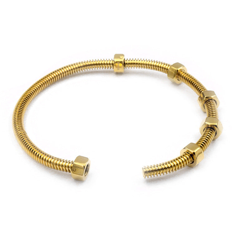 Steel Titanium Rose Gold Plated Couple Bracelets