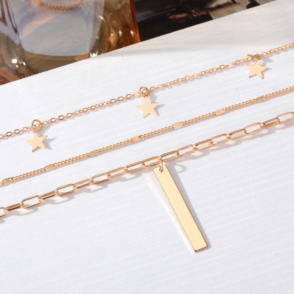 Star Long Pendant Personality Fashion Minority Necklaces