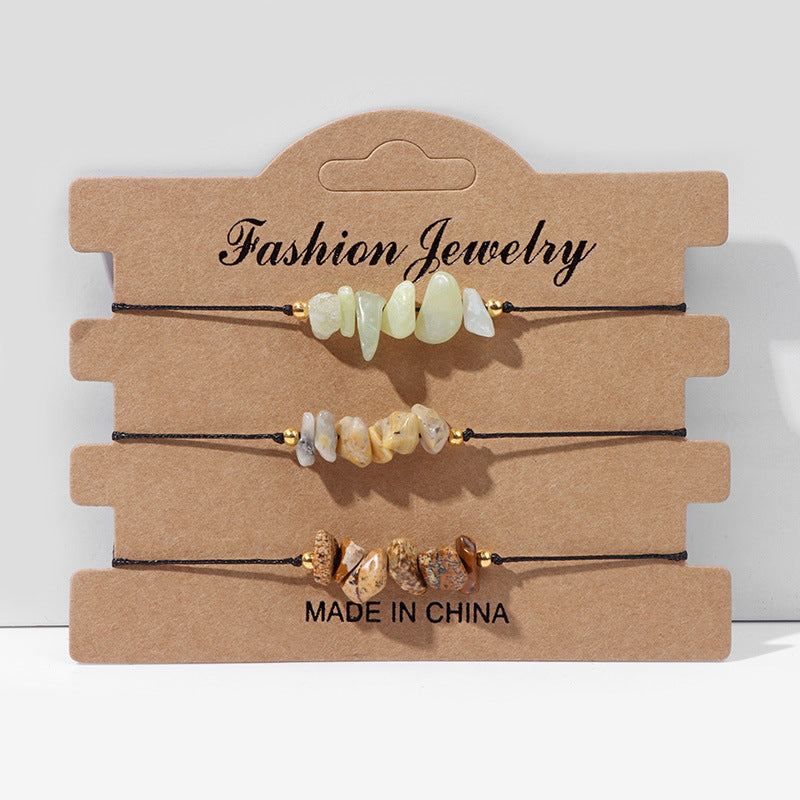 Natural Crystal Gravel Female Irregular Rough Stone Bracelet