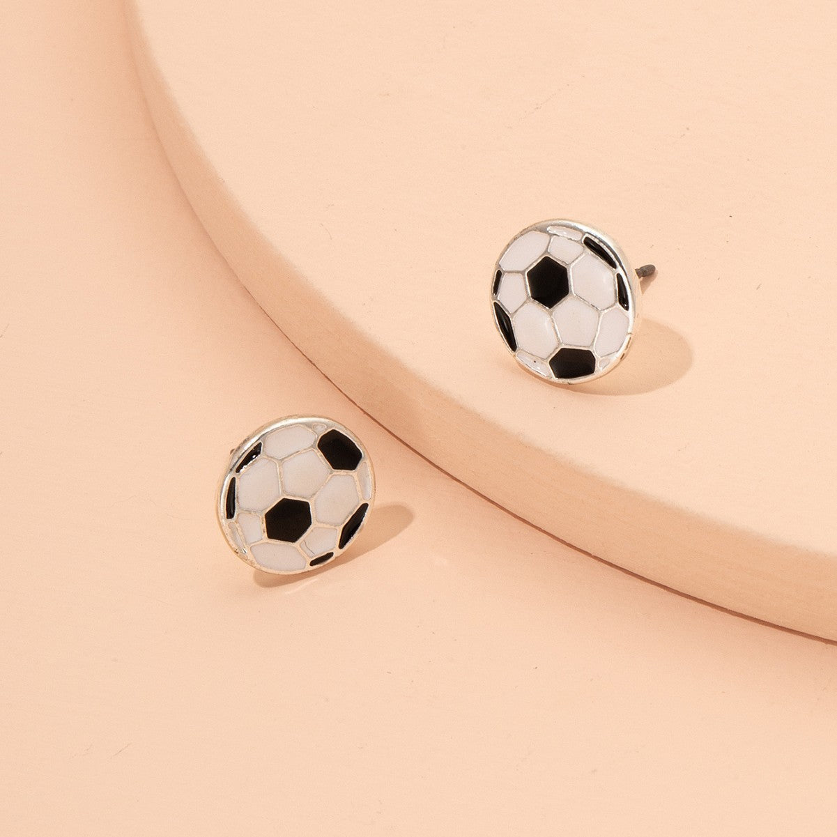 Women's Sports Series Football French Style Cufflink Personality Creative Enamel Rings