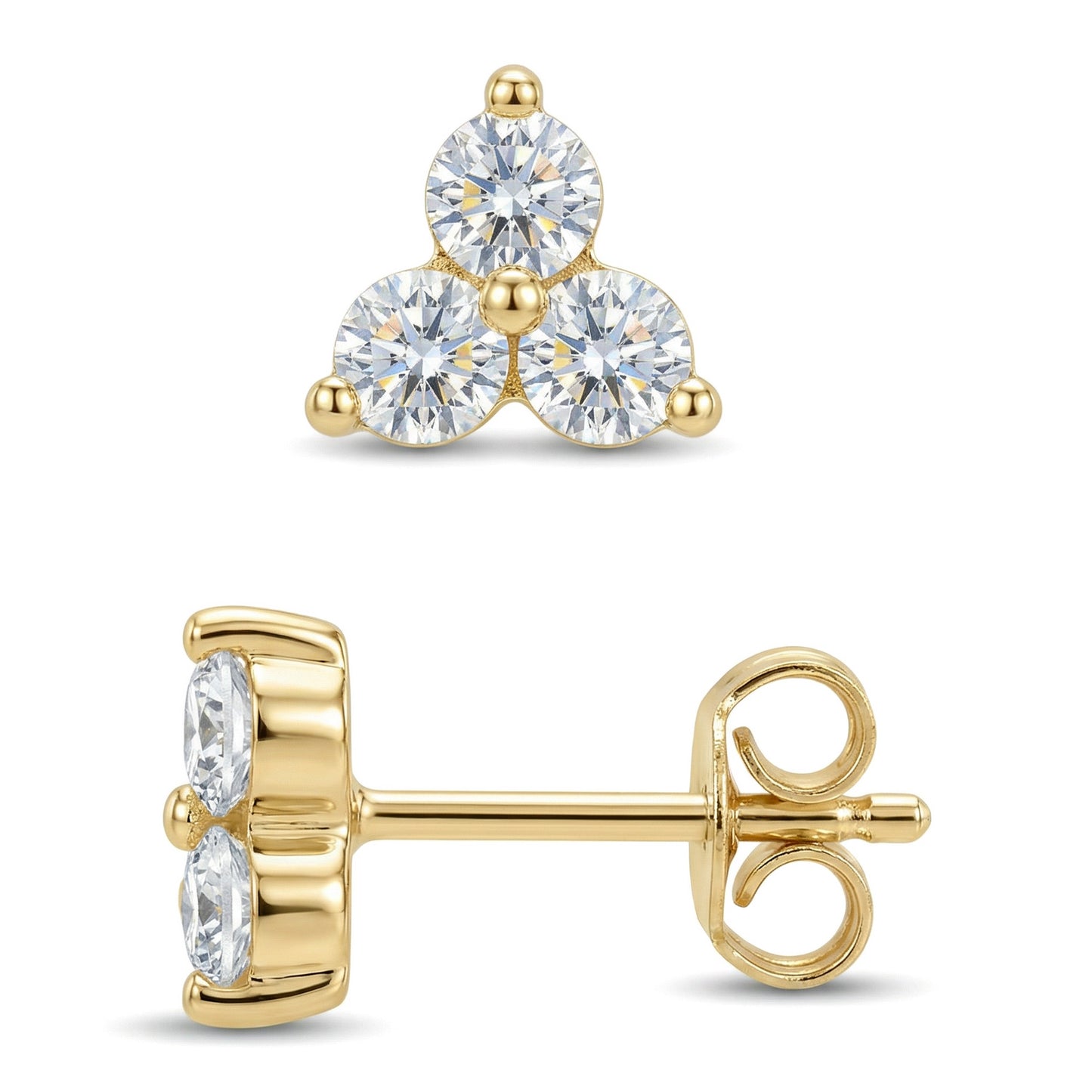 Women's & Men's Material Finely Inlaid Niche High Sense Basic Stud Earrings