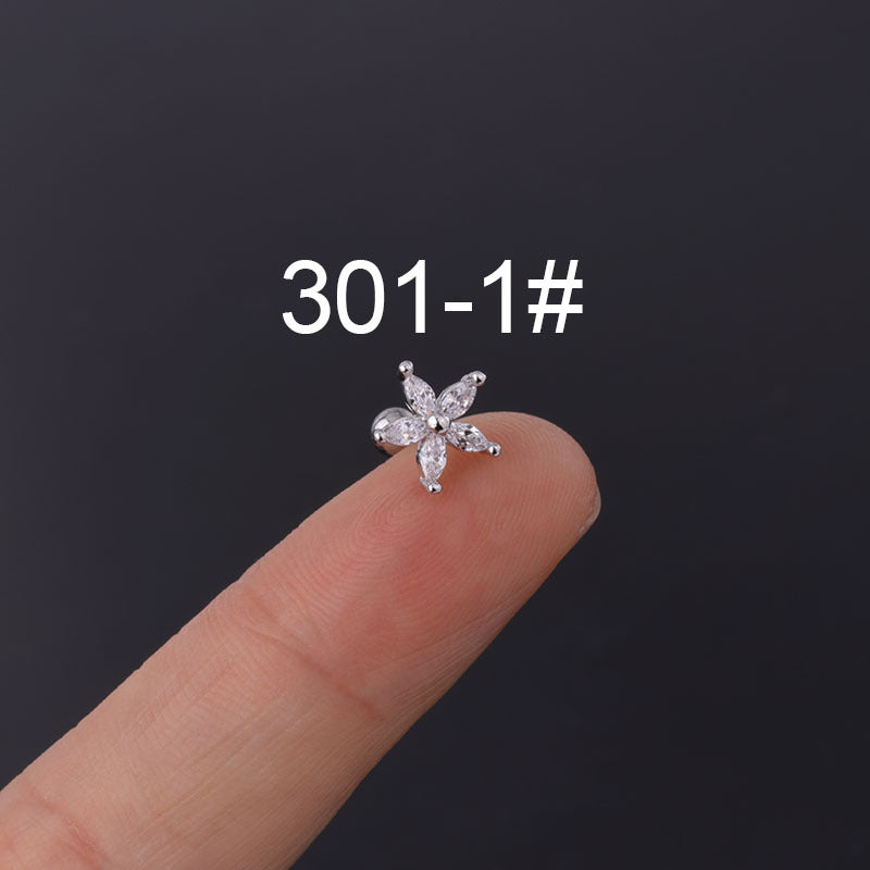 Daisy Flower Ear Bone Stainless Steel Earrings