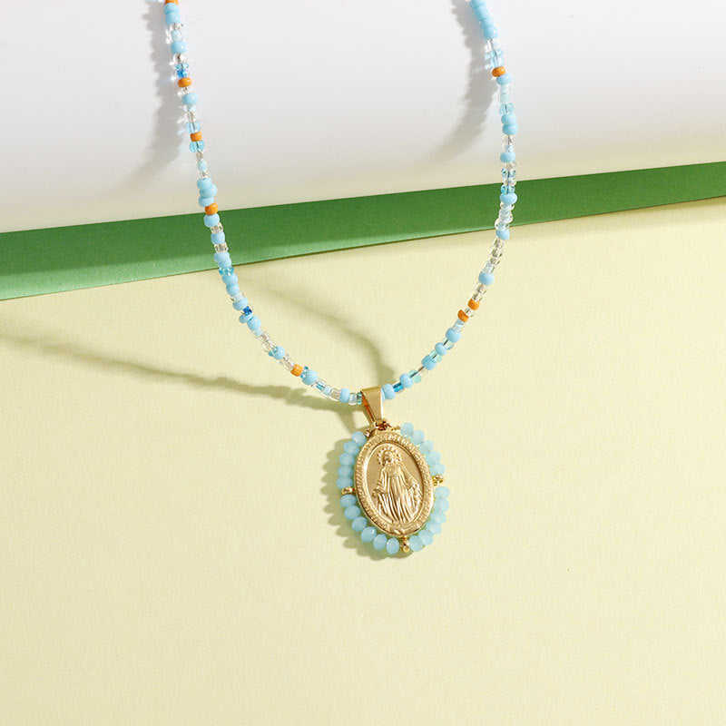 Natural Turquoise Trendy Wild Round Virgin Pendants