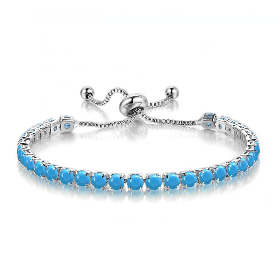 Unique Women's Single-row Diamond Adjustable Crystal Bracelet