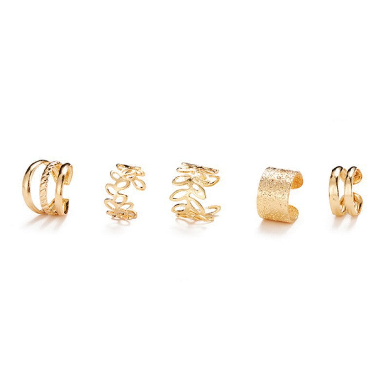 Sweet Cool Personality Hollow Leaves Type Ear Clip