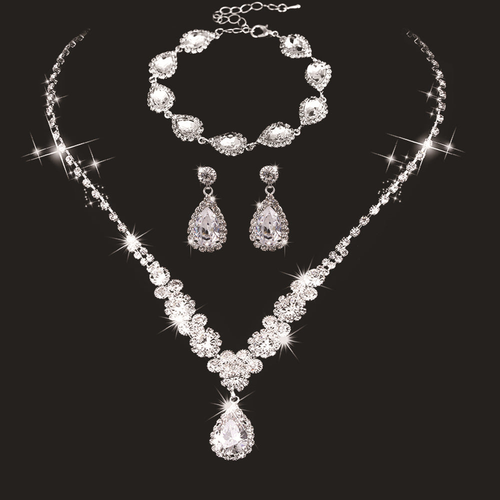 Brilliant Rhinestones Zircon Angels Cry Water Rings