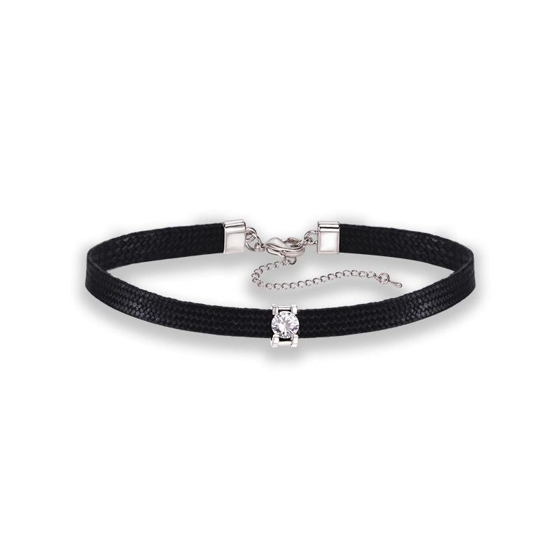 Women's Black Rope Fresh Clavicle Chain Short Neckband Collar Necklace