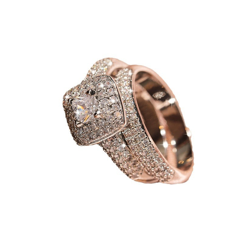 Trendy Women's Luxury Shiny Fashion Wedding Rings