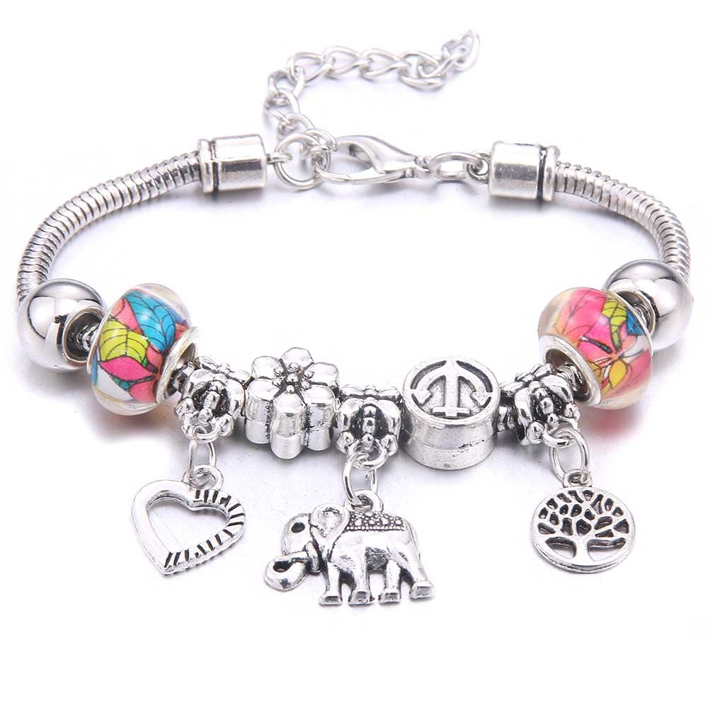 Women's Grid Popular Adjustable Crystal Love Butterfly Bracelets