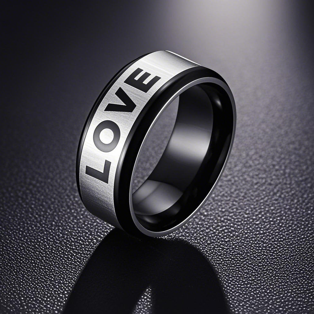 Men's Stainless Steel Cold Trendy Titanium Simple Rings