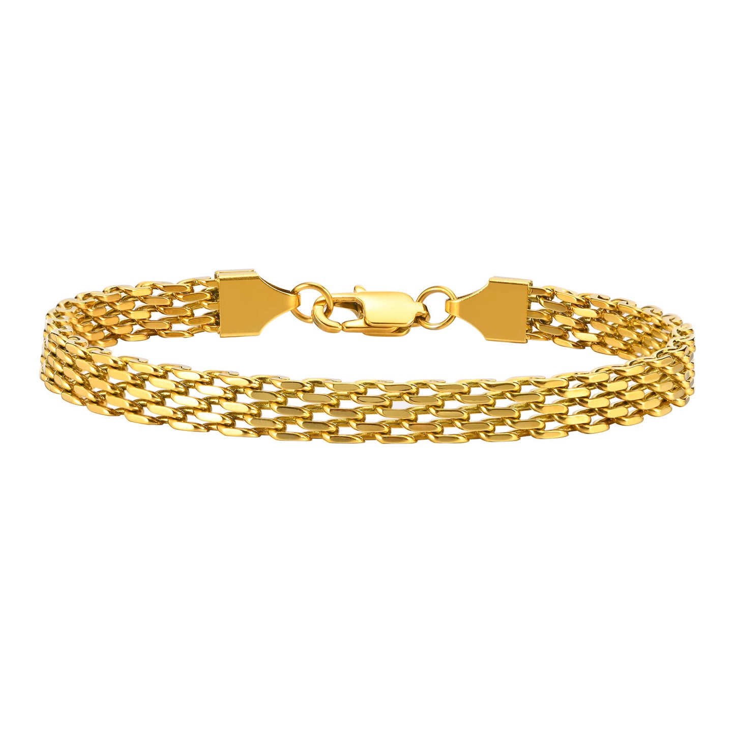 Woven Simple Metal Chain Gold Neutral Bracelets