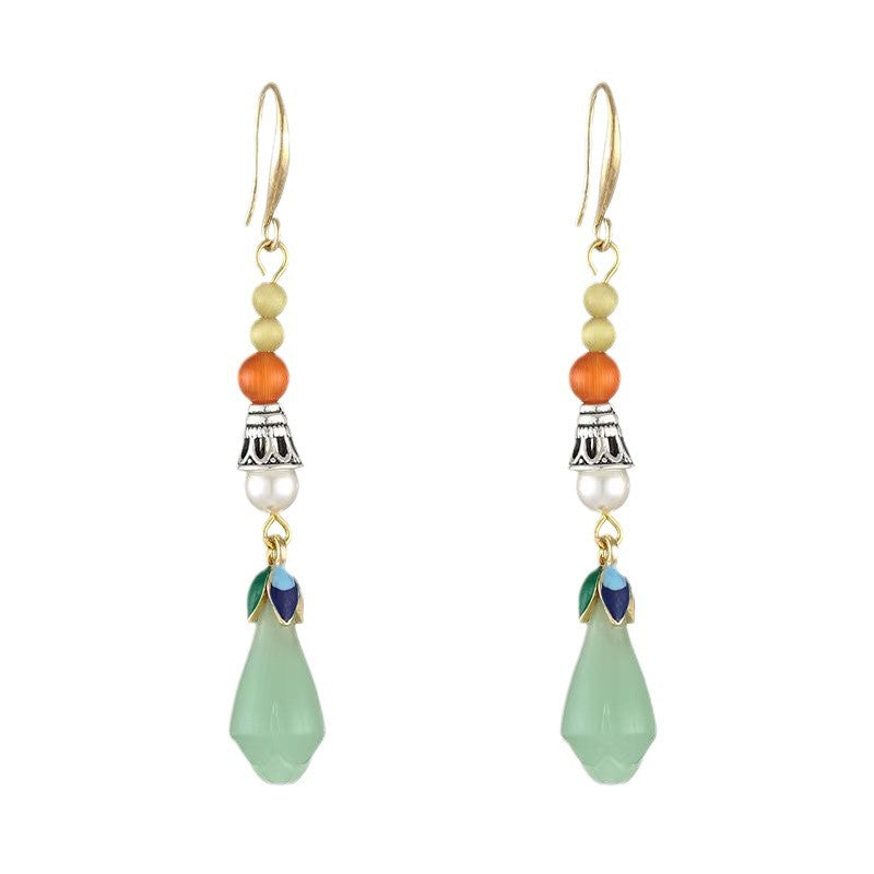 Luxury High-grade Tassel Design Sense Niche Middle Earrings
