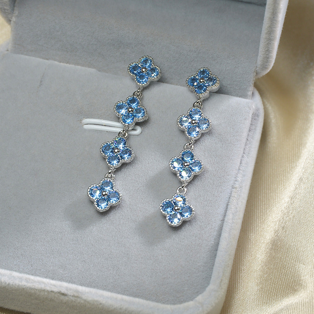 Elegantly With Clover Exuding Ear Accessory Stud Earrings