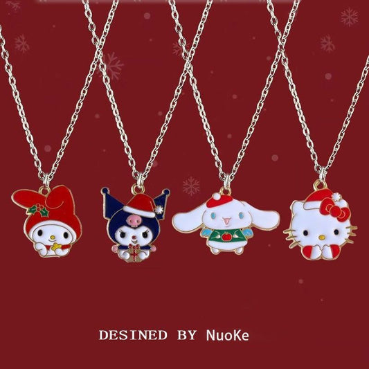 Christmas Gift Pendant Cartoon Cute Clow Necklaces