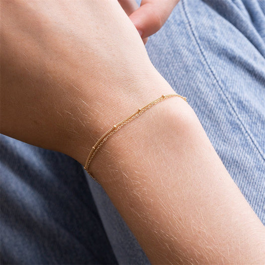 Bracelets simples pour femmes, chaîne mince, ornement, mode