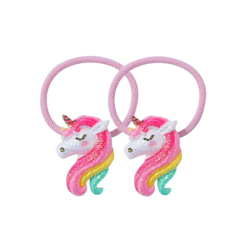 Color Box Unicorn Shoulder Bag Cartoon Jewelry Set