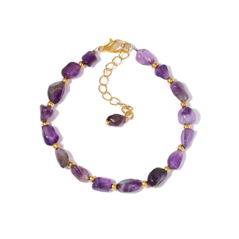 Women's Accompanying Natural Gravel Adjustable Irregular Simple Bracelets