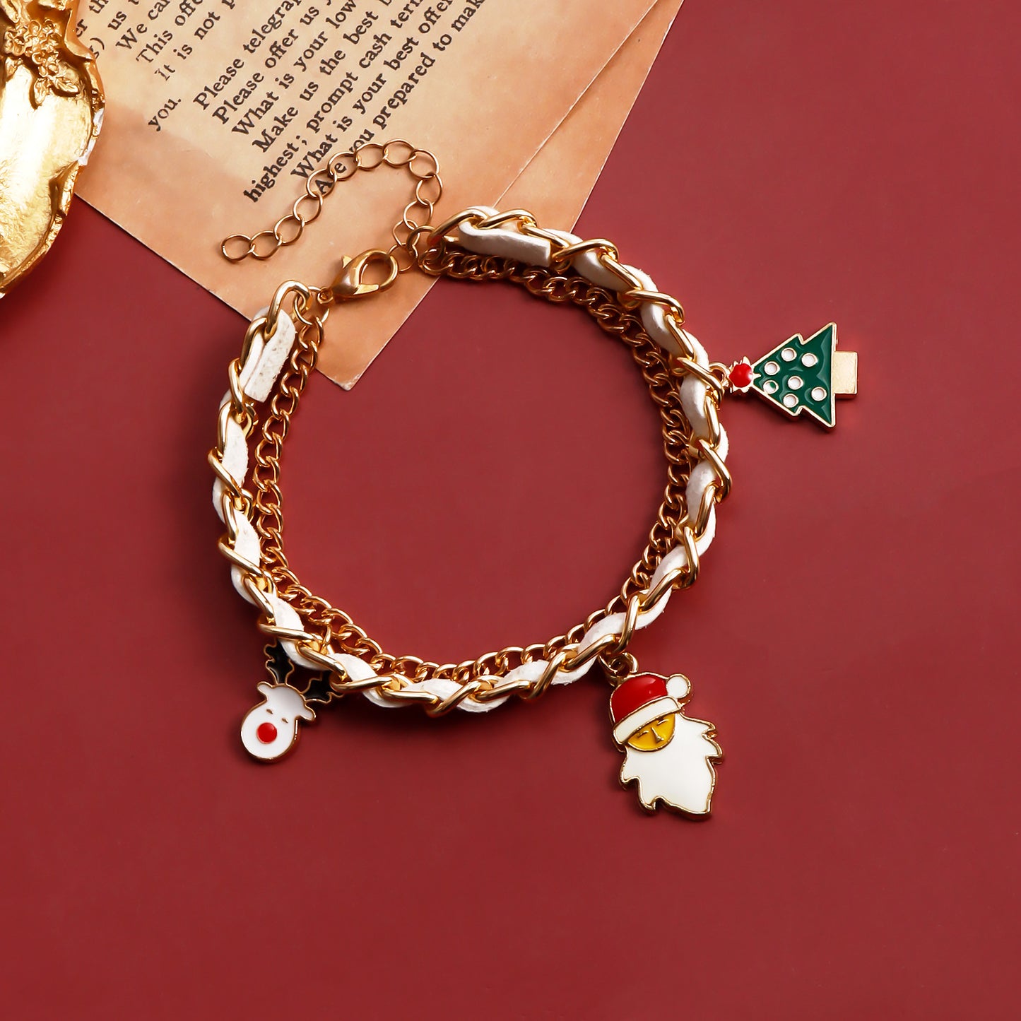 Veet pendentif père noël bracelets de noël femme