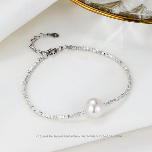 And White Pearl Square Small Pieces Of Bracelets