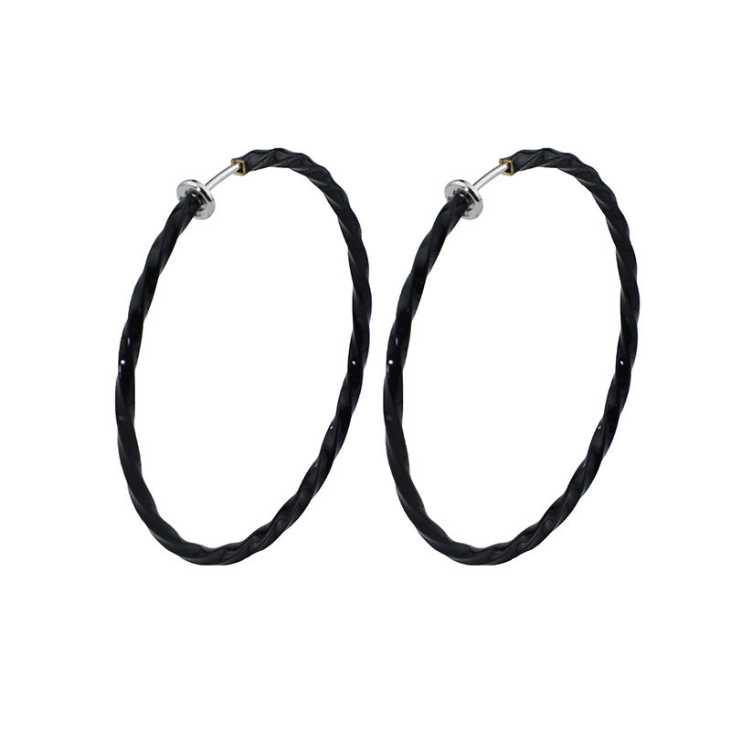 Versatile Glamorous Exaggerated Spring Twisted Big Ear Clip
