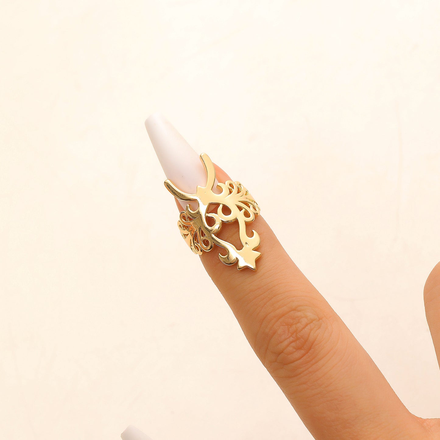 Copper Inlaid Zircon Nail Female Wear Ring