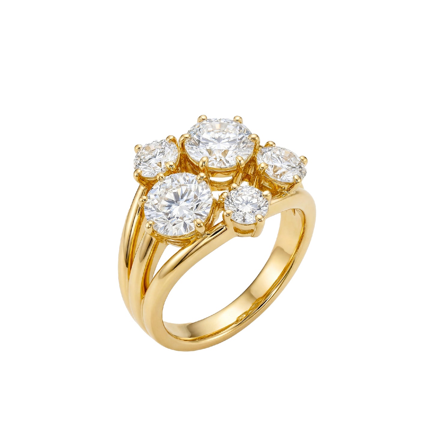 Affordable Luxury Style Inlaid Exaggerated Design Rings
