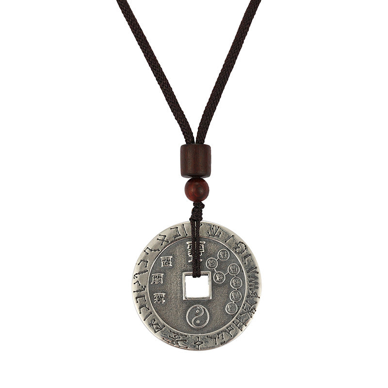 Men's Dipper Round Plate Pendant Vintage Mountain Ghost Necklaces