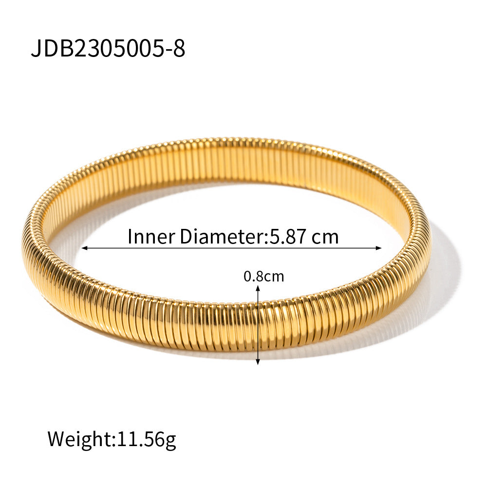 Bracelets à main ouverts avec côtes en zircon émeraude carrée