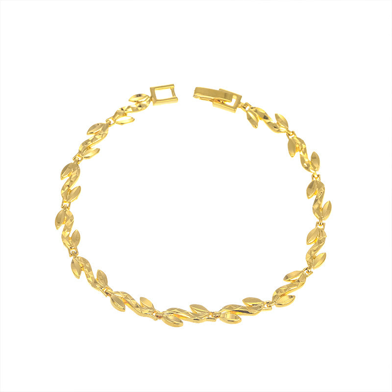 Mori Style Bamboo Leaf Alloy Fashion Bracelets