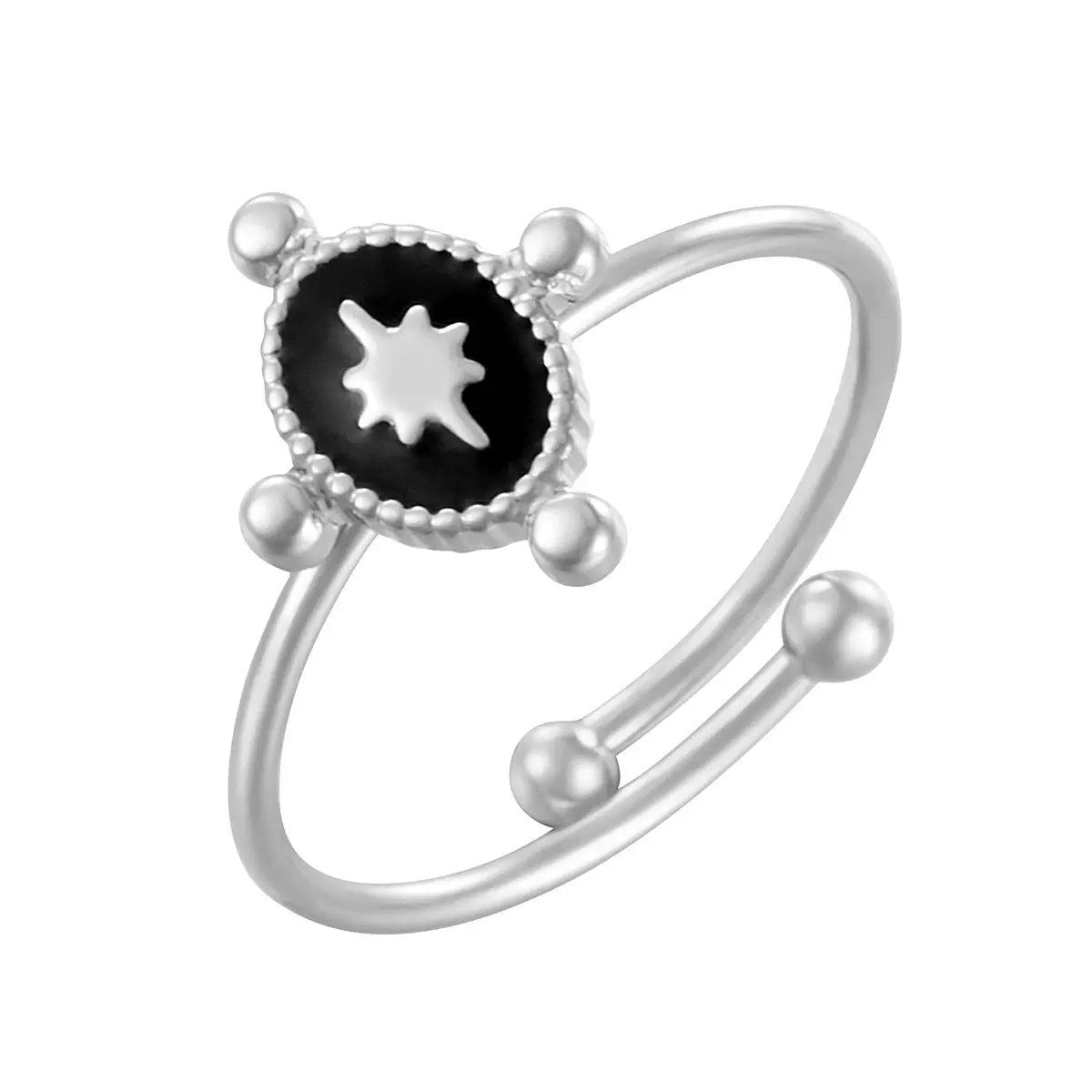 French Retro Asterism Open Light Luxury Minority Ring