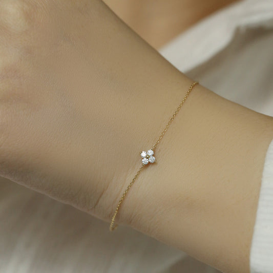 Bracelets de conception avancée de luxe légers pour femmes Sier Mini trèfle d'intérêt spécial