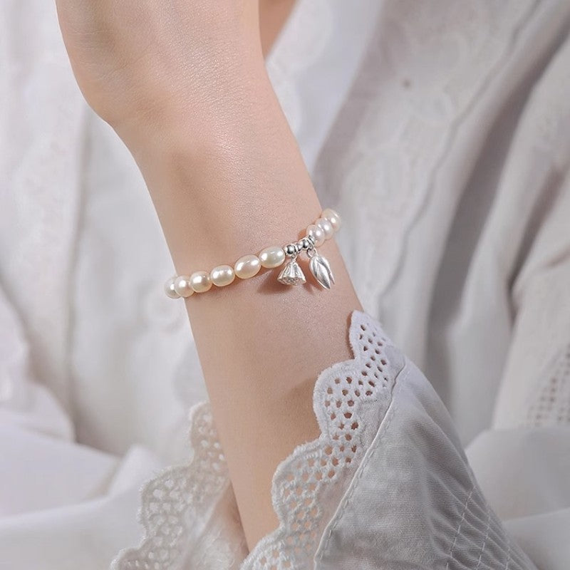 Bracelets de copines de luxe légers et tendance pour femmes, graines de Lotus, été