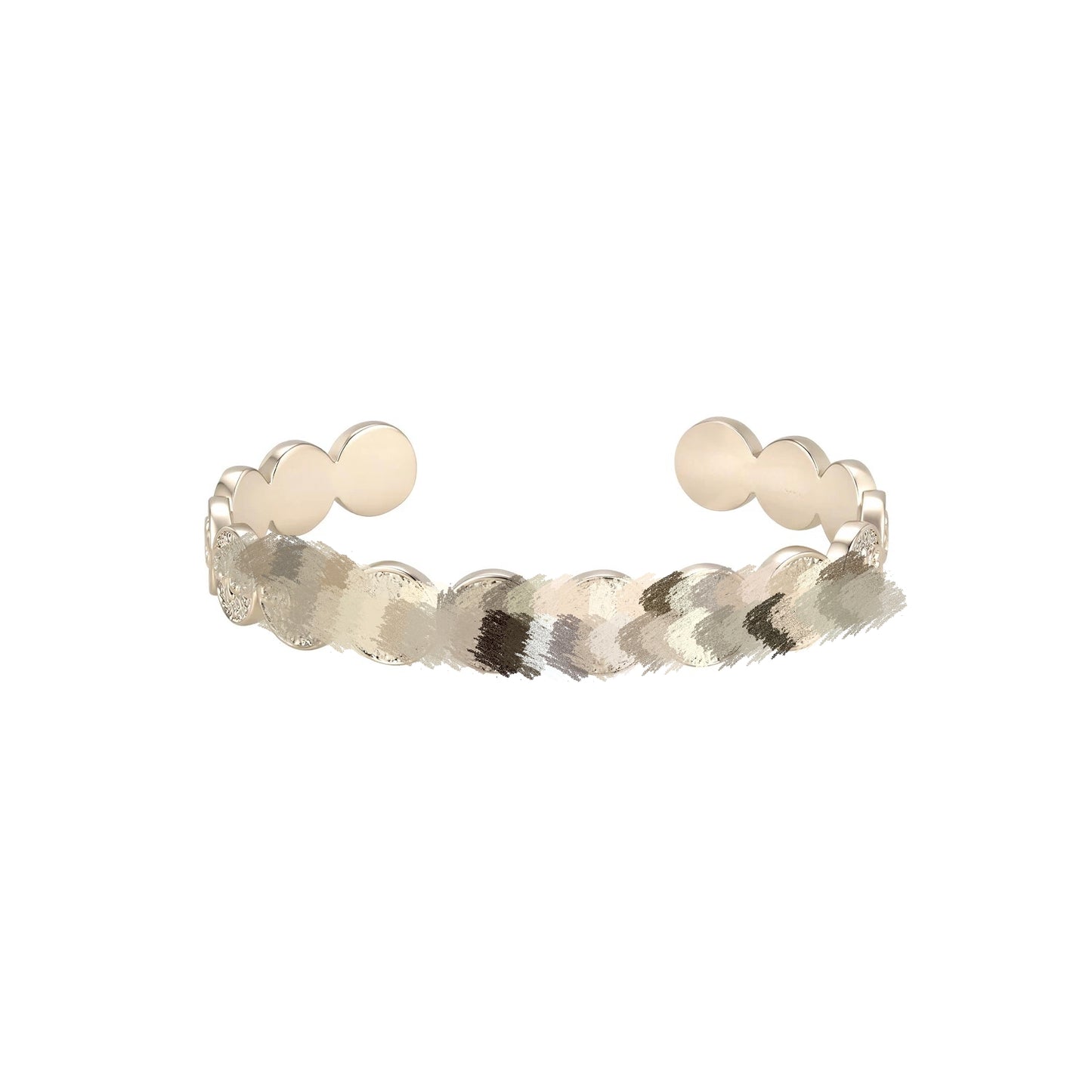 Flower-de-luce Embossed Coin Female Light Luxury Design Bracelets