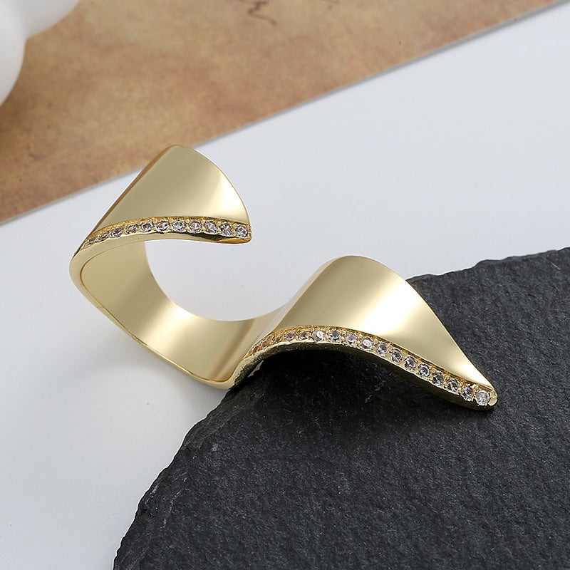 Grandeur Personality Irregular Open Female Street Shot Rings