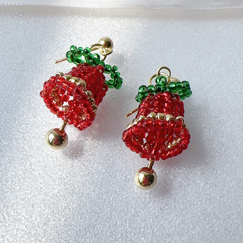 Hesitation Personalized Christmas Bell Cute Everyday Earrings