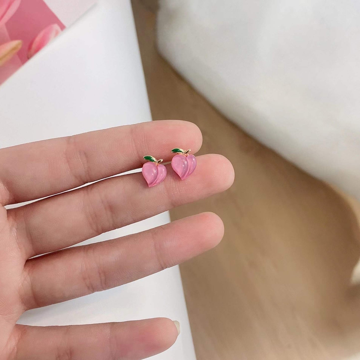 Perlenherz Girly süße rosa frische Ringe